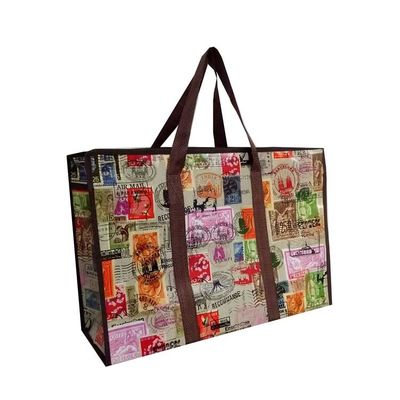 30 έως 50 εκατοστά Ανακυκλώστε Pp Woven Shopping Bag Custom Επαναχρησιμοποιήσιμες τσάντες τροφίμων