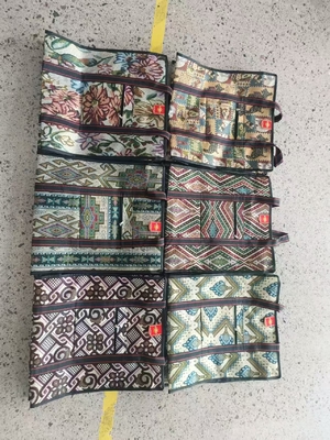 canvas  shopping bag with the zip colorful